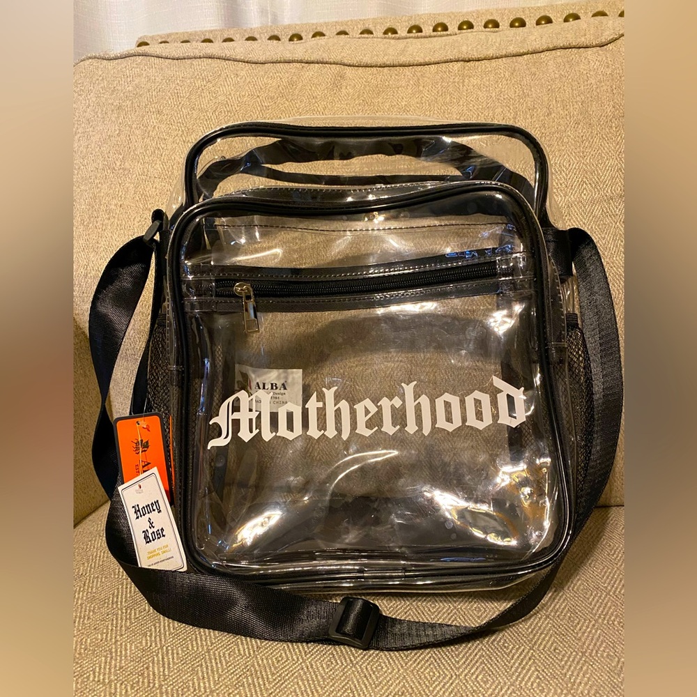 Motherhood clear crossbody bag